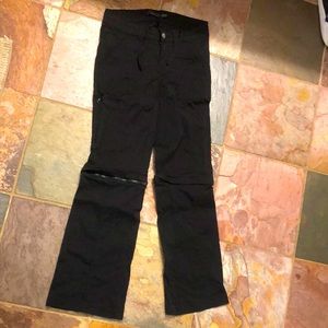 Prana Sage convertible travel pant size 2, black
